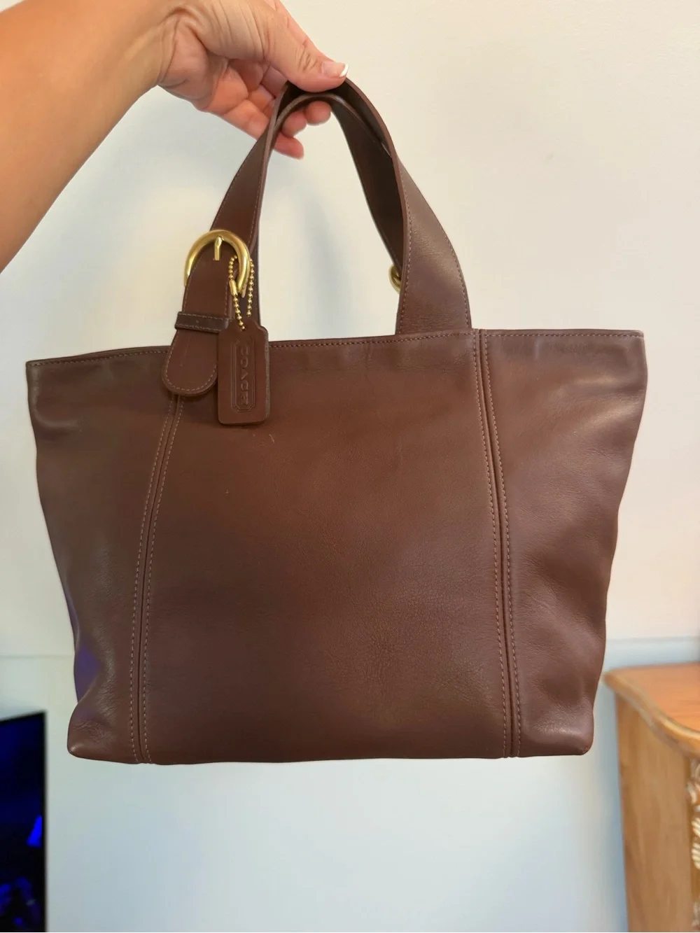 Vintage Coach Waverly Tote 4133 - Mahogany Brown Leather (1999, USA)